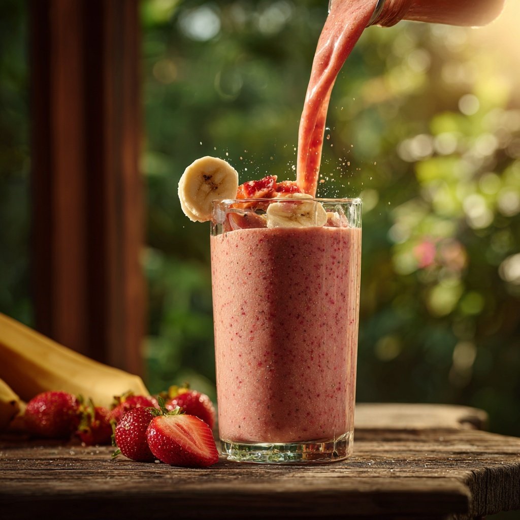 Strawberry Banana Protein Smoothie