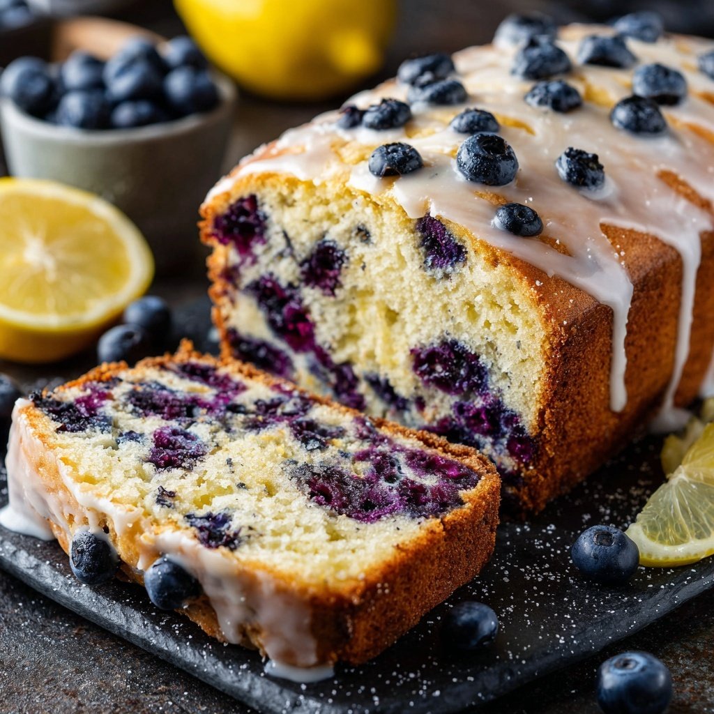 Baking & Desserts Lemon Blueberry Loaf Cake