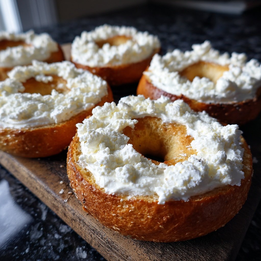 Healthy Bagels with Cottage Cheese