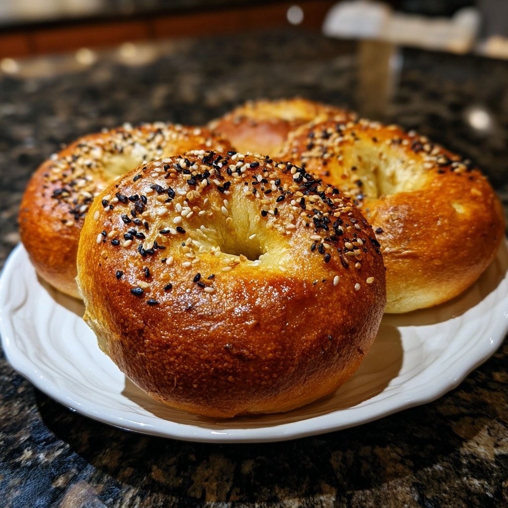 Protein Bagels With Sesame Seeds