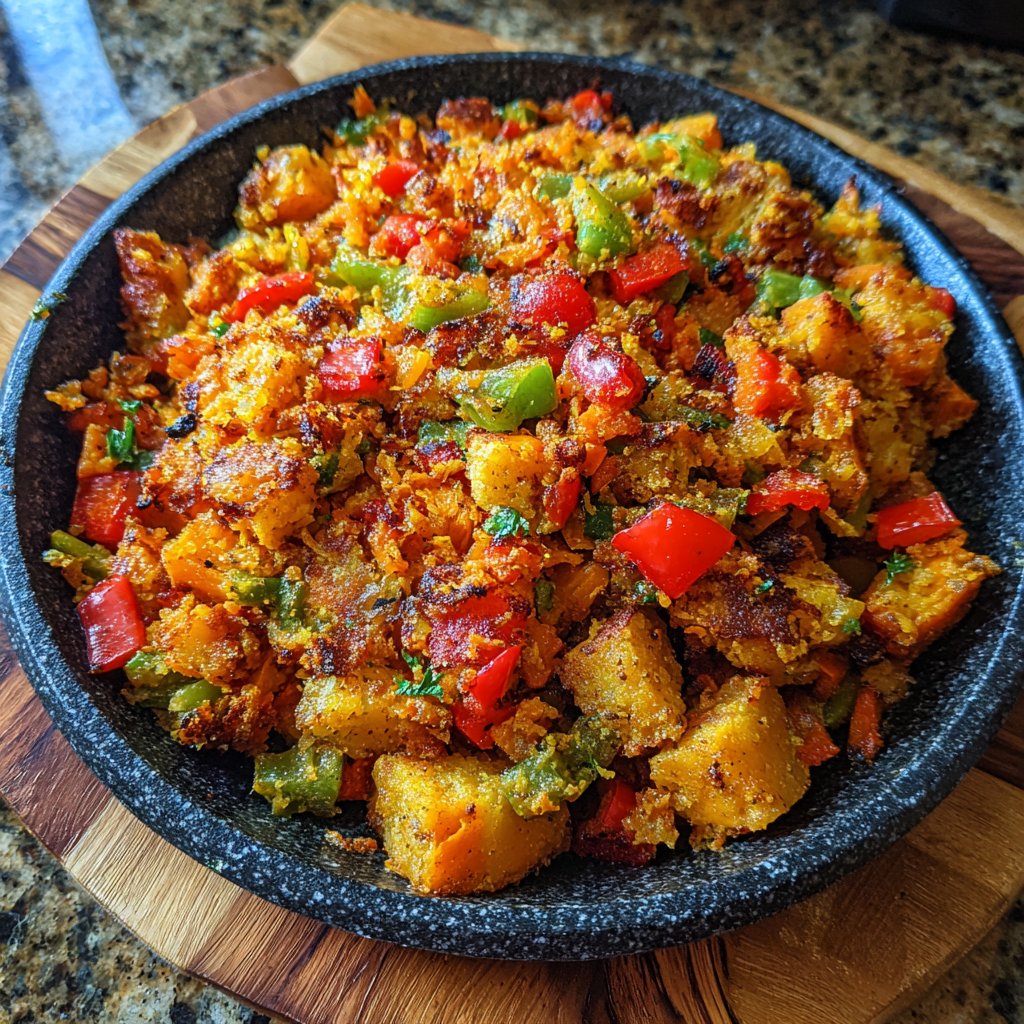 Baked Sweet Potato Veggie Hash