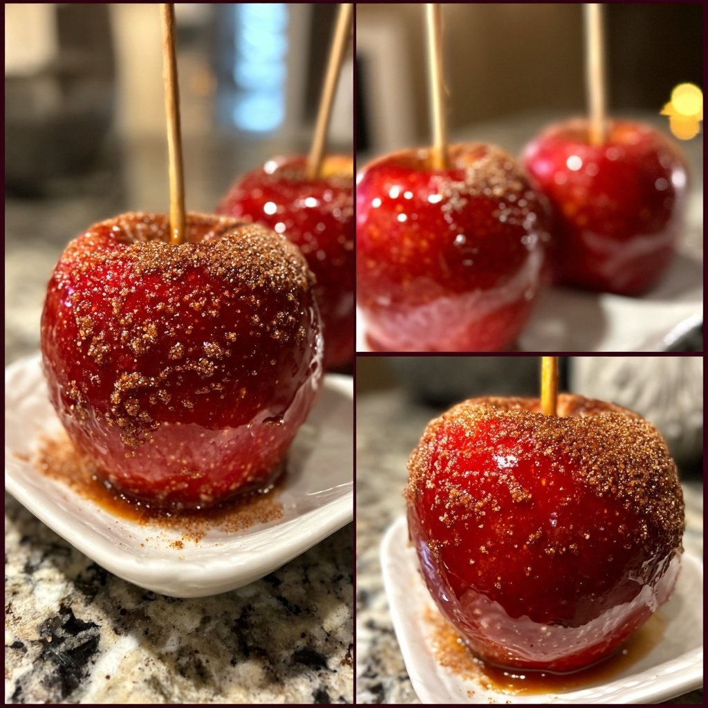 Homemade Candy Apples With Cinnamon Sugar