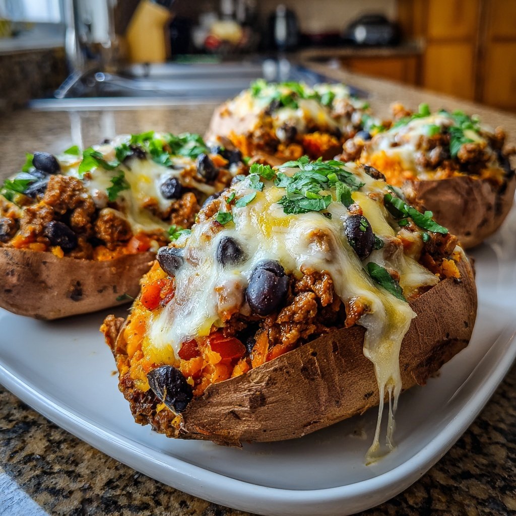 Easy Taco Stuffed Sweet Potatoes
