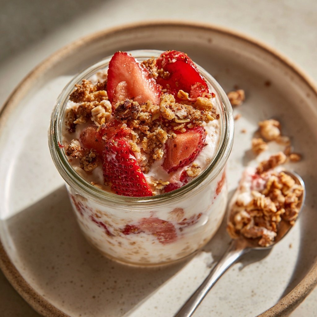 Strawberry Cheesecake Overnight Oats