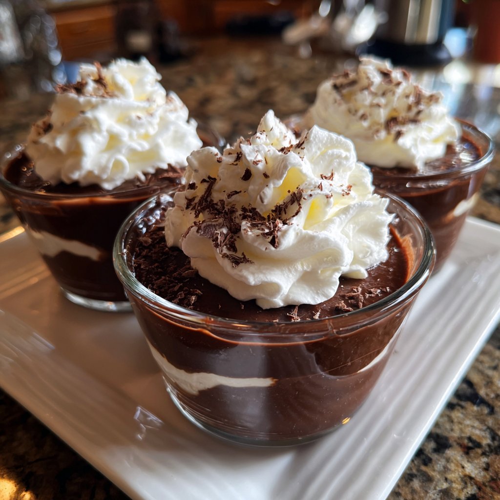 Creamy Chocolate Pudding Cups