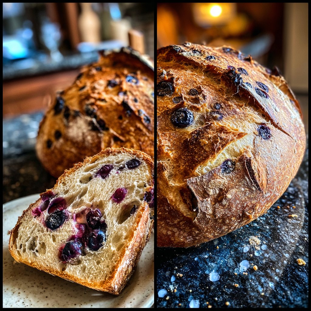 Blueberry Lemon Sourdough Bread No Yeast