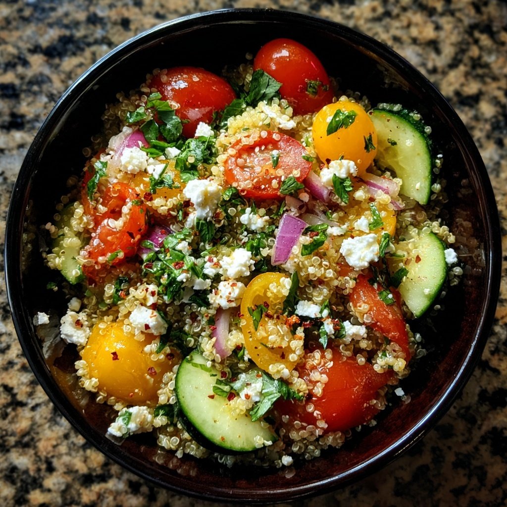 Mediterranean Quinoa Veggie Salad